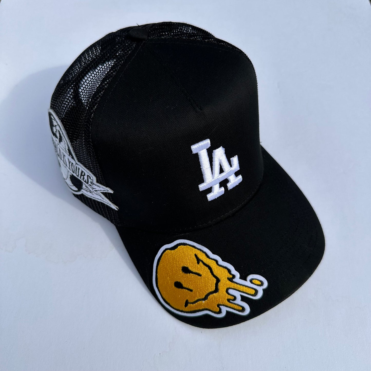 Black trucker hat